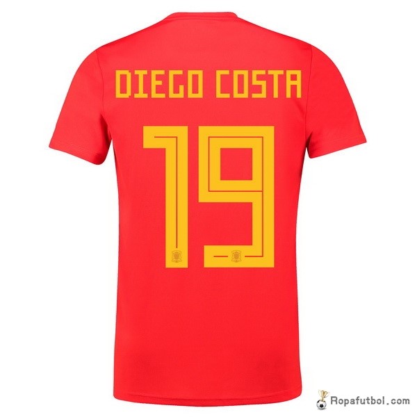 Camiseta España Replica Primera Ropa Diego Costa 2018 Rojo